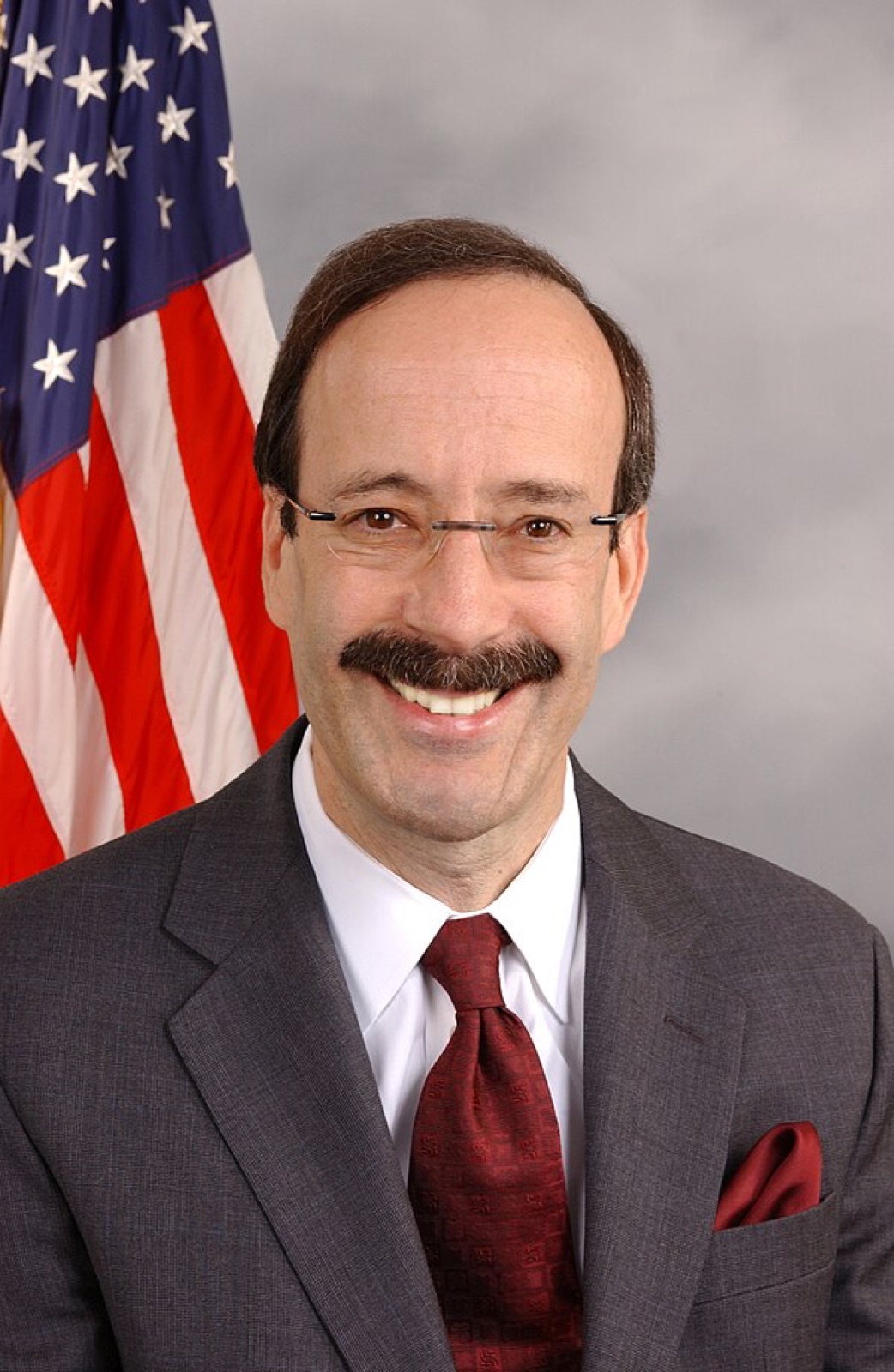 Rep. Eliot Engel, official congressional portrait — the Bronx congressman whose district covered Belmont and who became the most consistent Albanian-cause ally in Congress over thirty years.