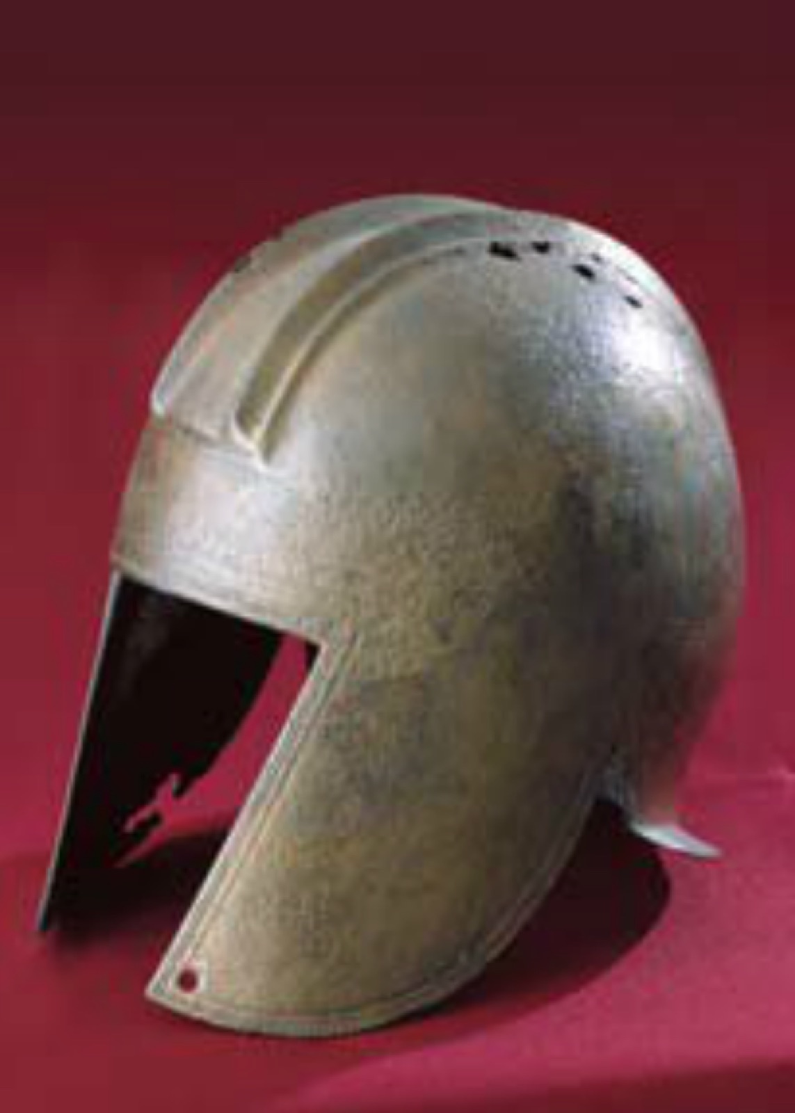 Bronze Illyrian-Greek helmet from Budva, Montenegro, dated to the 4th century BC — the helmet style associated with Illyrian warriors across the western Balkans.