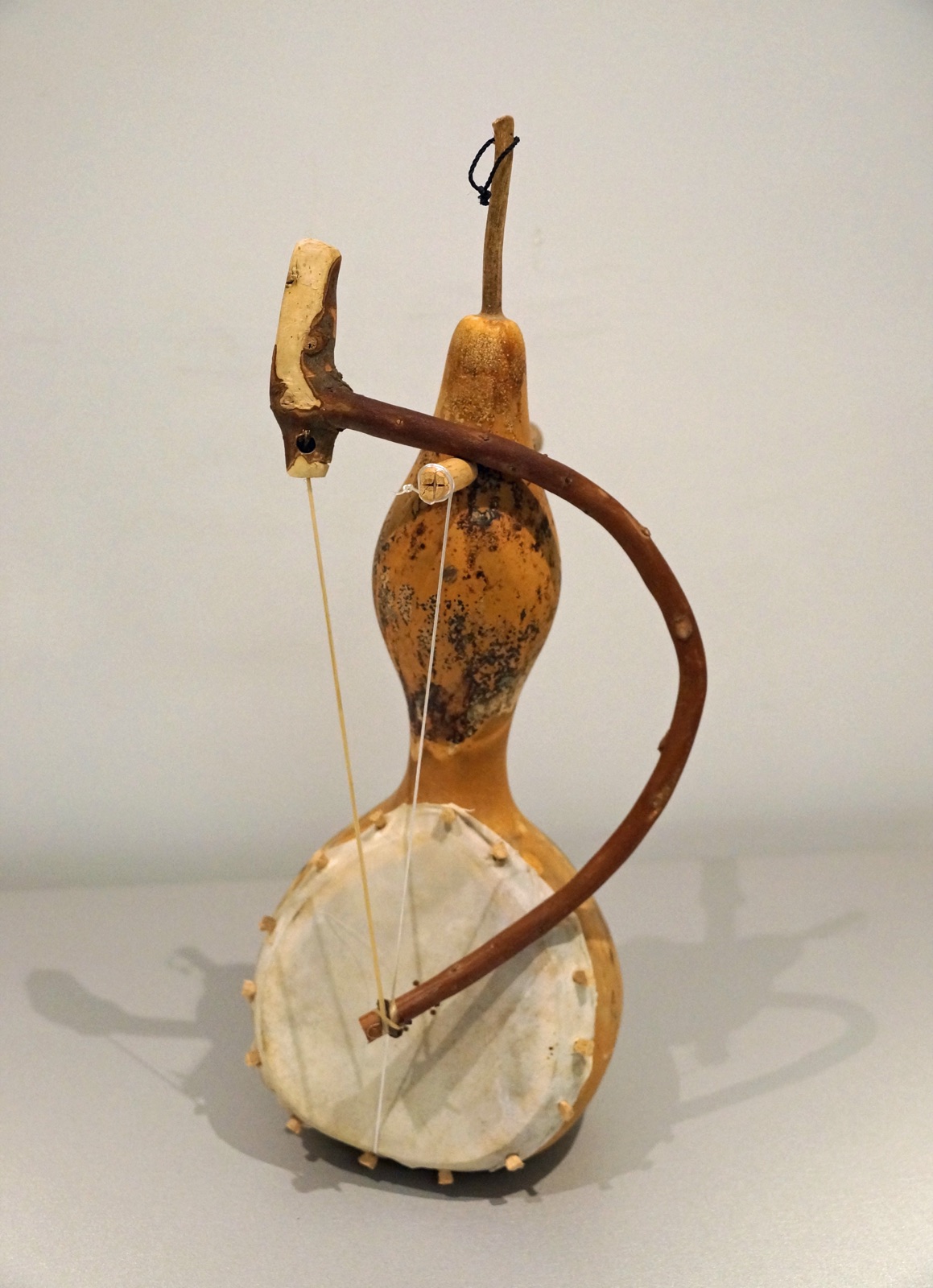 A lahutë from Mirditë District, northern Albania — single-string bowed fiddle of the kângë kreshnikësh tradition.