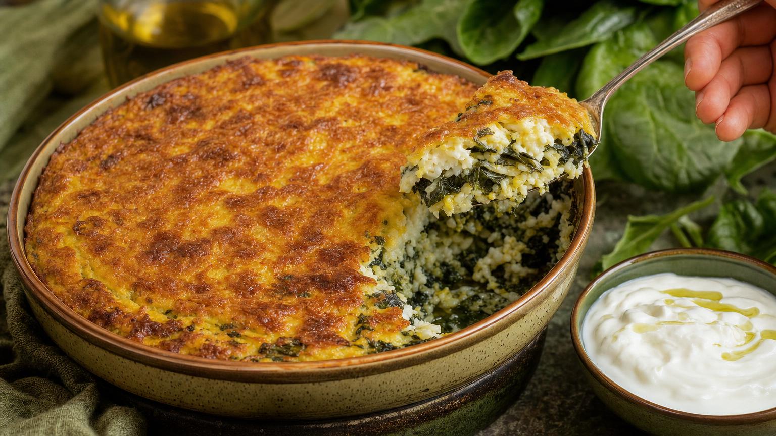 Burani: Albanian Spinach, Rice, and Egg Casserole Recipe