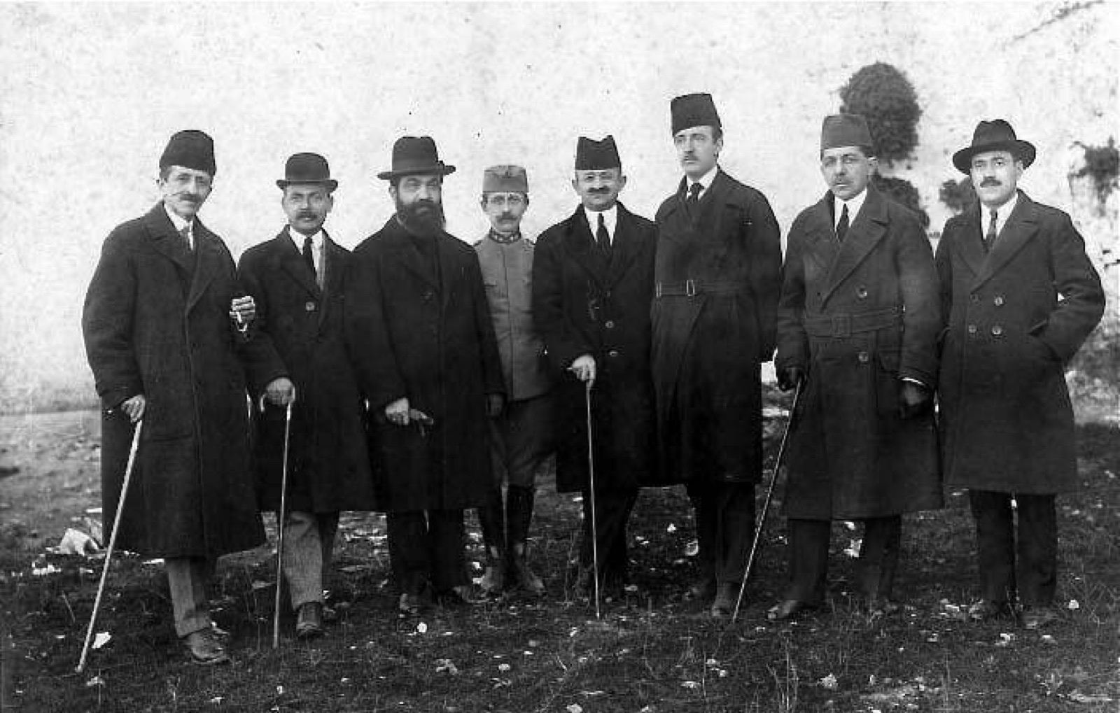 Albania's December 1921 cabinet (Kabineti Ypi) — Fan Noli third from left, three years before his own short tenure as Prime Minister.
