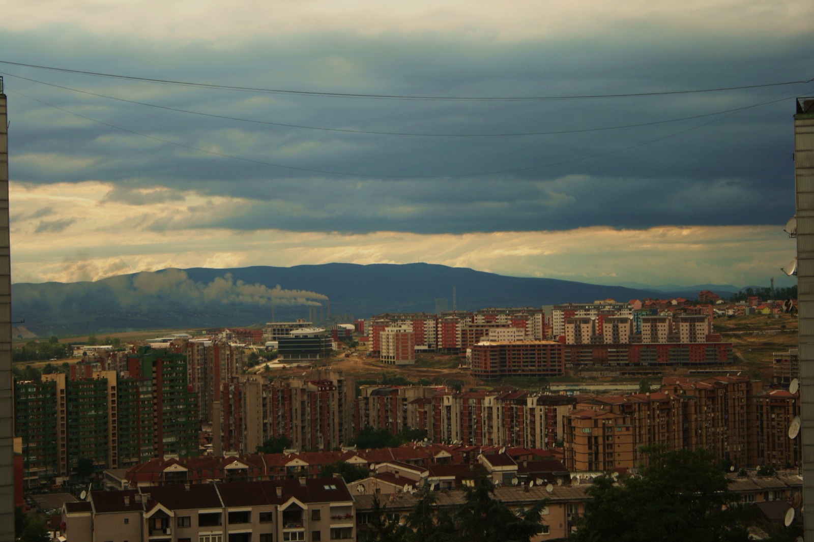 Pristina, the capital of Kosovo, viewed from the Mother Teresa Cathedral.