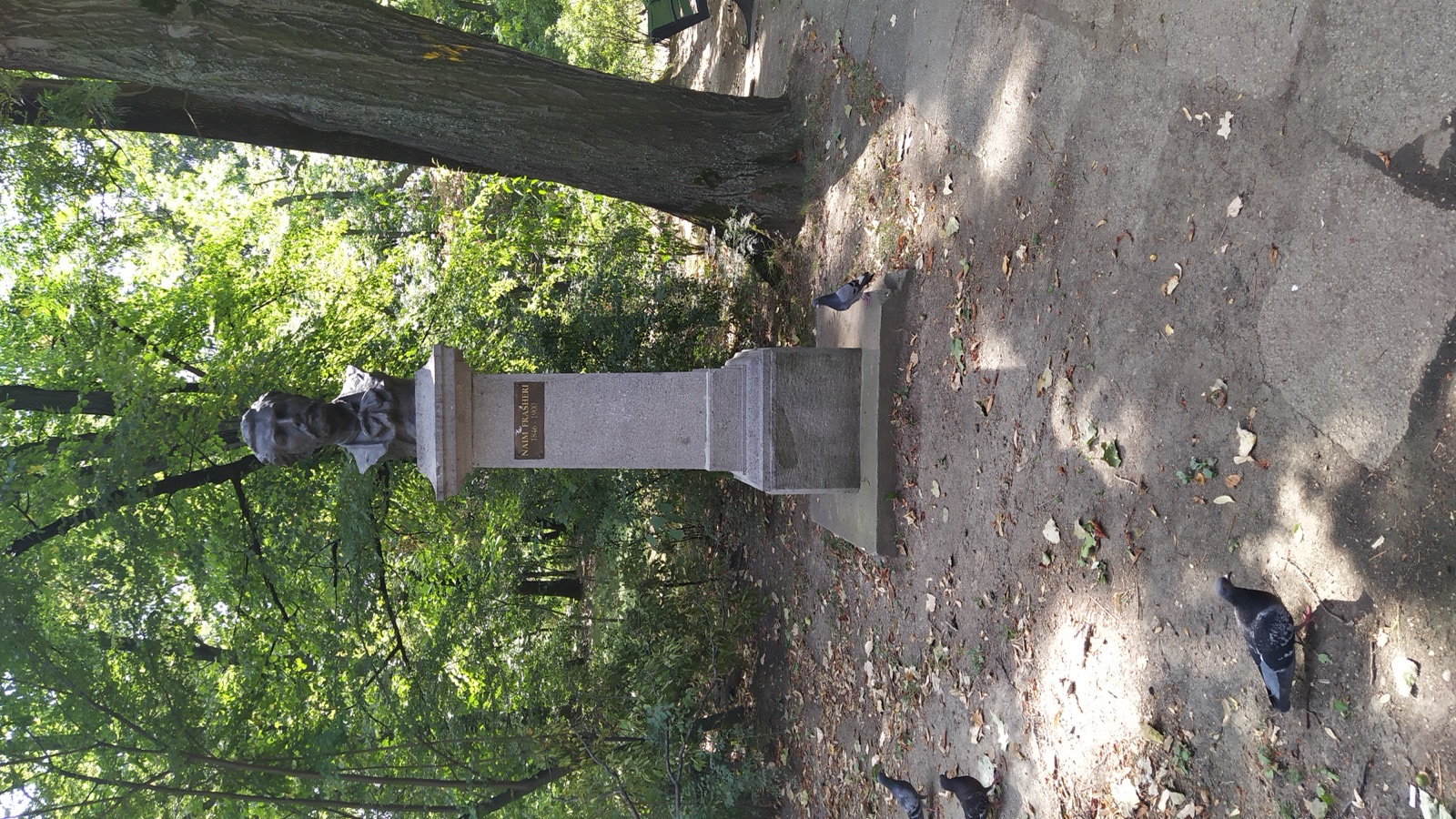 Bust of Naim Frashëri in Bucharest, Romania — where he wrote much of his work in exile.