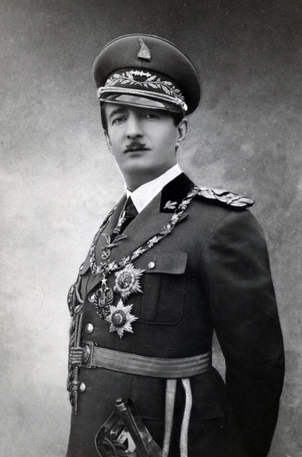 King Zog I of Albania, formal portrait, April 1939.