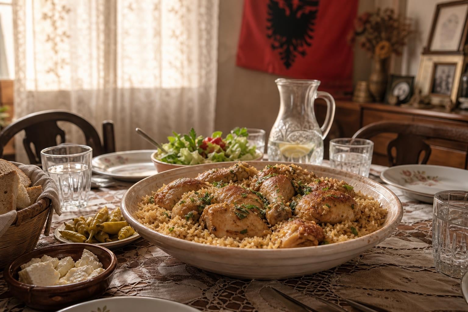 Pilaf me Pulë: Albanian Chicken Pilaf, the Sunday Dish