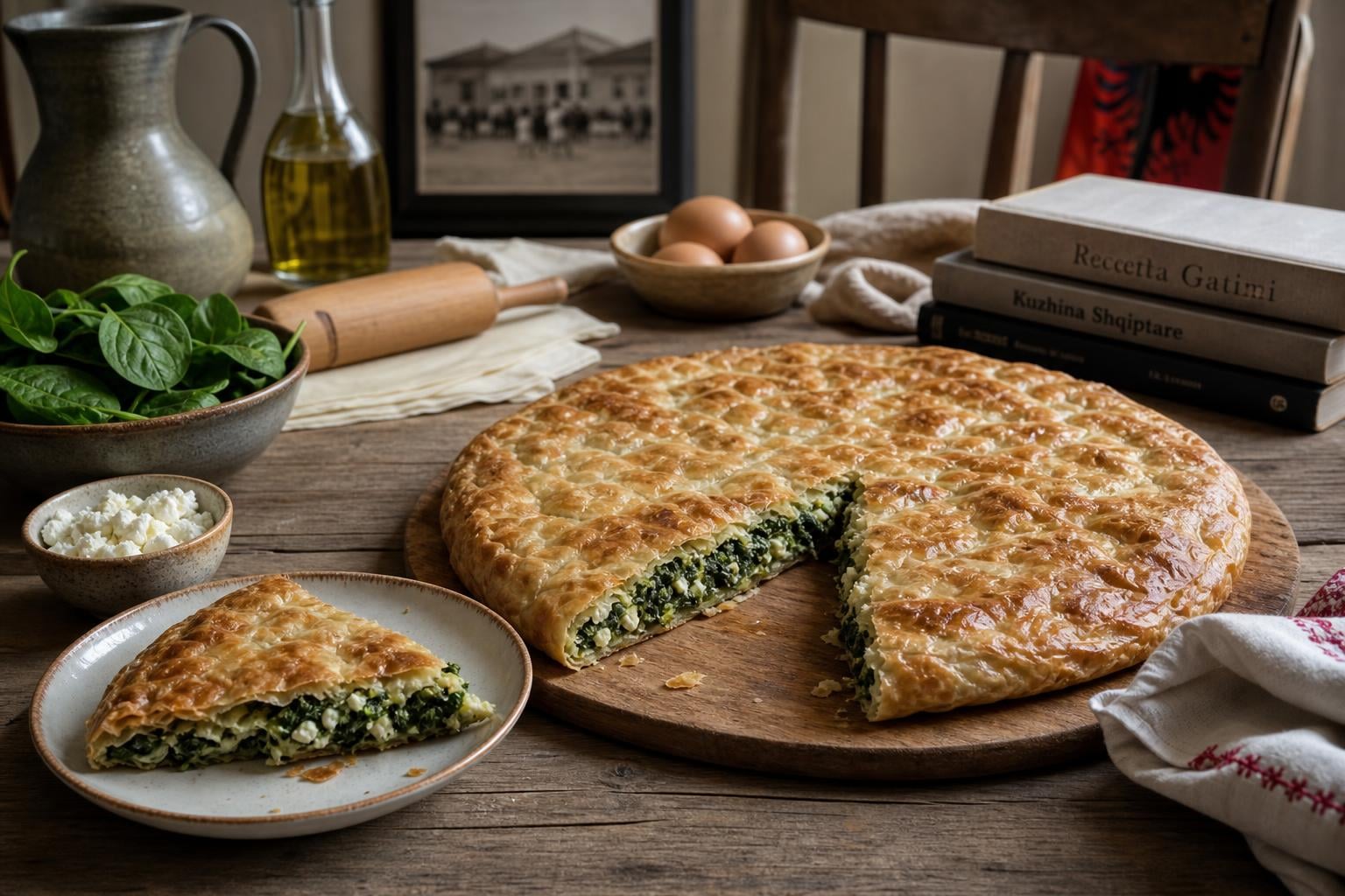 Spinach and Cheese Byrek: The Albanian Recipe at Home